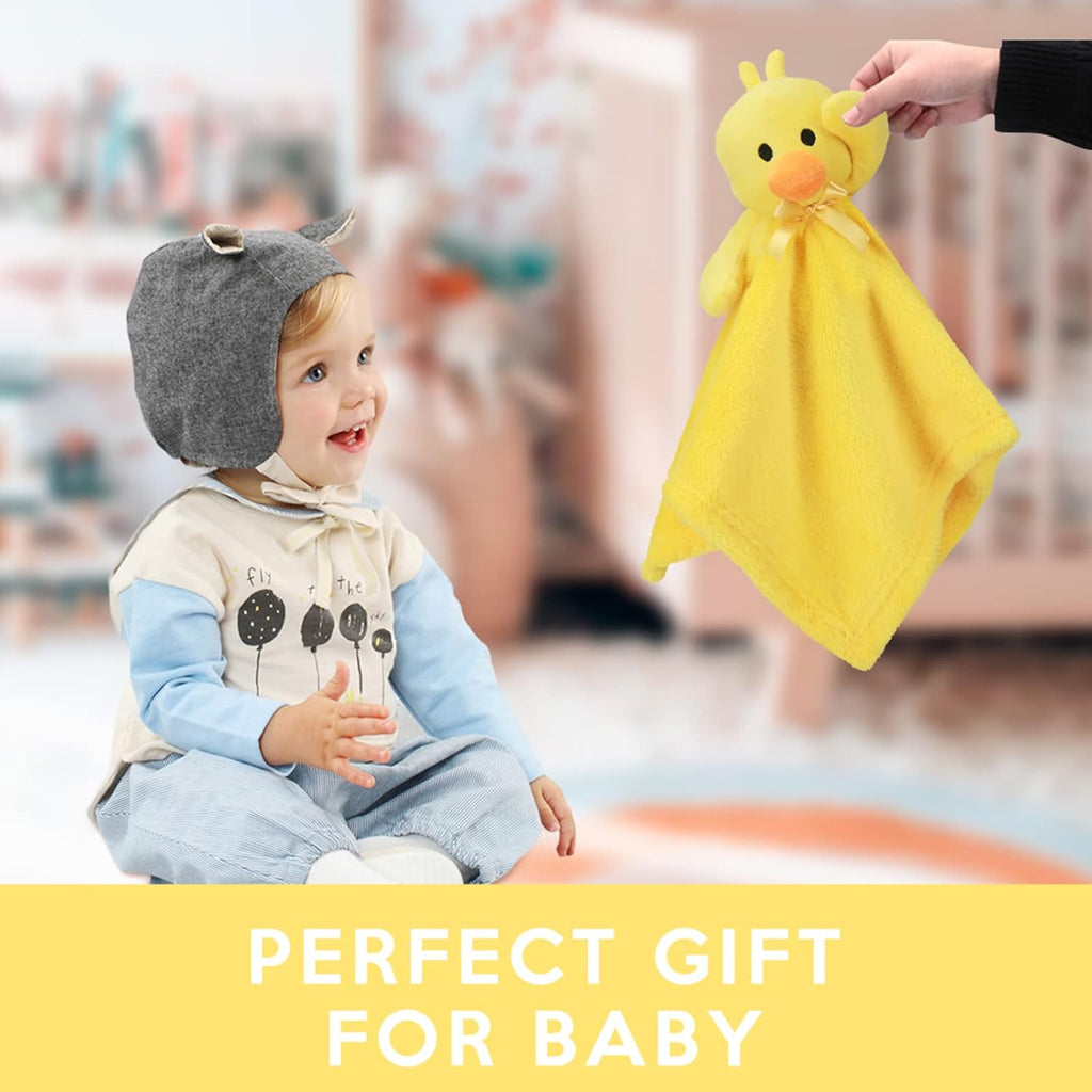 Pro Goleem Duck Security Blanket - Soft Yellow Baby Lovey for Newborns & Toddlers | 16 Inch Snuggle Toy