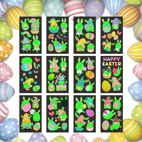 Glow in the Dark Easter Temporary Tattoos Party Favors 60 Pcs