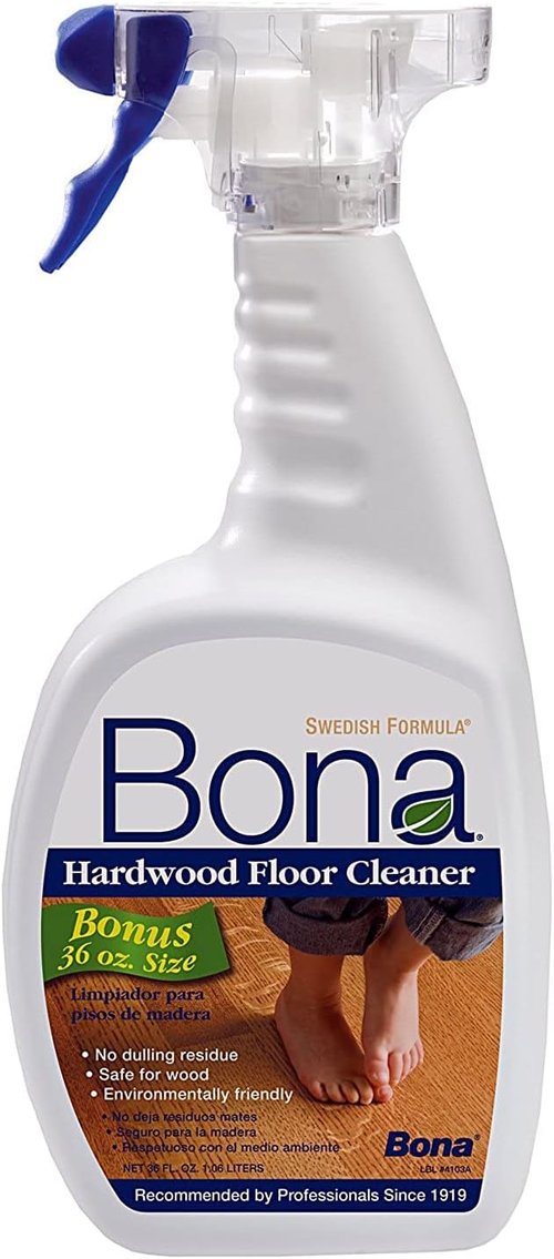 Bona Hardwood Floor Cleaner - Powerful 36 oz Spray for Streak-Free Shine and Protection