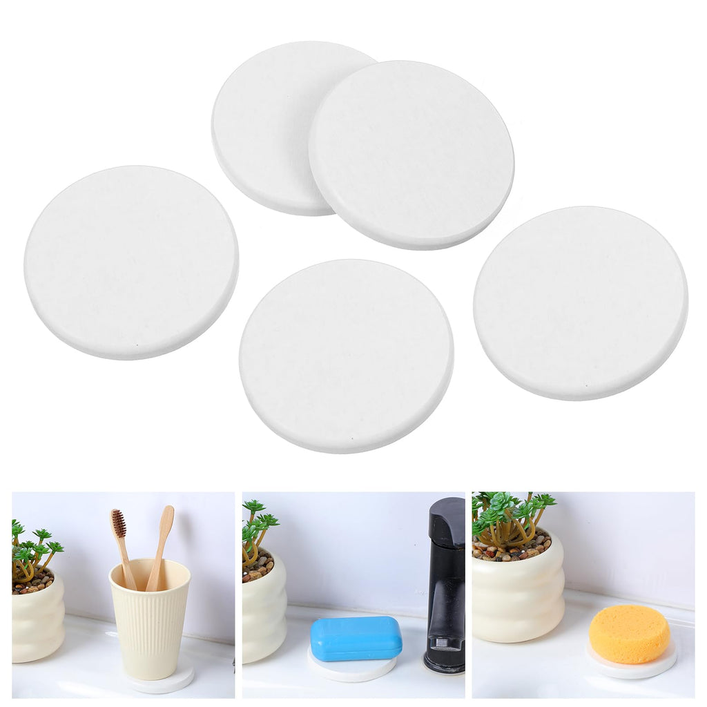 5Pcs Water Absorbing Stone Tray for Sink Water Absorbent Diatomite Trays Fast Drying Stone Sink Tray Diatomaceous Coaster Stones Drying Trays for Hand Soap Dish Cosmetic Bottles Toothbrush Holders