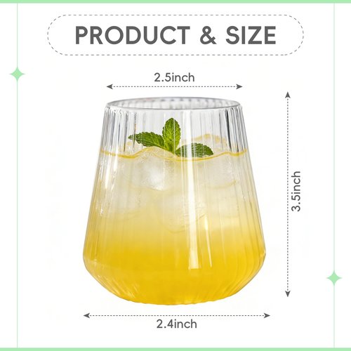 N9R 24 Count Plastic Wine Glasses Disposable 12oz - Elegant Origami Ripple Design, Shatterproof & Disposable for Whiskey, Cocktail, Champagne, Parties, Weddings, Events