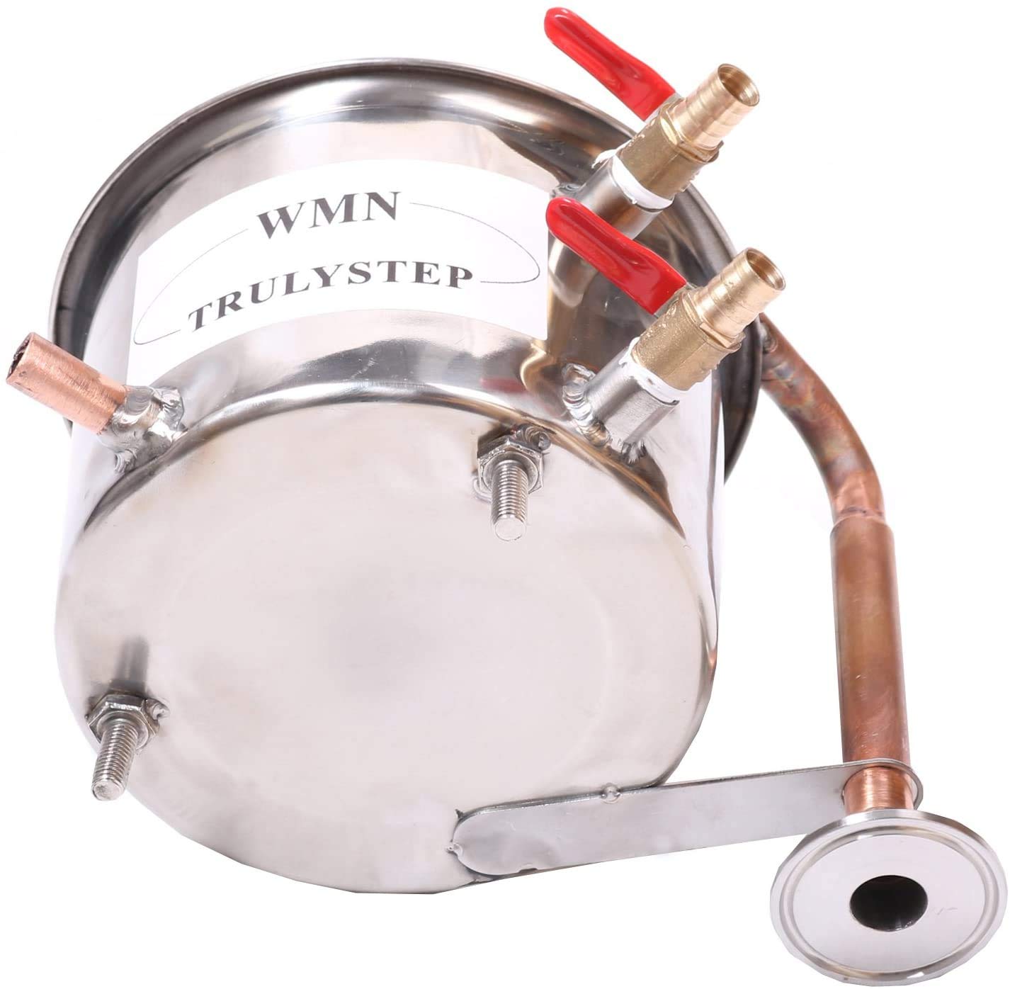 WMN_TRULYSTEP 2 Pots Stainless Steel Still 3Gal/12Liters Water Alcohol Distiller Home Brew Kit Wine Making Supplies for DIY Brandy Whisky Vodka Distilled Water, Silver
