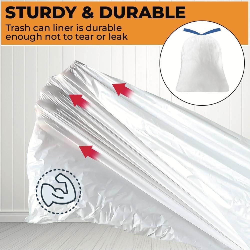 Odorshield Tall Kitchen Drawstring Trash Bags - Lavender Fresh, 13 Gallon, 100 Count
