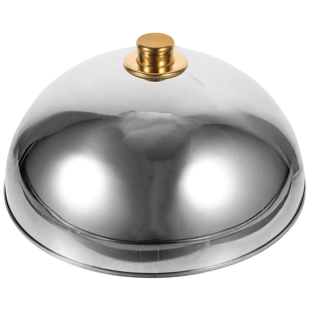 Yardwe Stainless Steel Food Cover Dome 12.59In Round Plate Cover for Home Restaurant Outdoor Use Heat Retention and Food Freshness