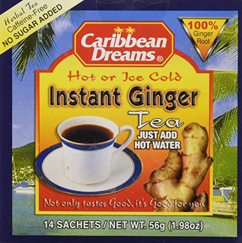 Caribbean Dreams Instant Ginger Tea - Unsweetened 14 Sachets