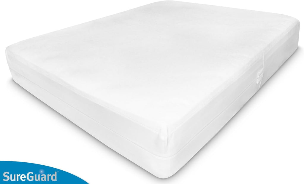 SureGuard Queen Mattress Encasement - 100% Waterproof, Bed Bug Proof, Hypoallergenic | Deep 13-16 in. Cover