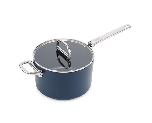 Joseph Joseph Space 5.4qt Nonstick Sauce Pan with Lid & Folding Handle, Ceramic Coating, Induction & Oven Safe