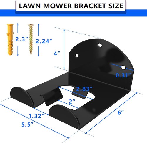 **Garage Organizer - Heavy Duty Wall Hanger for Power Tools | Trimmer Rack, Black, 1 Pack**