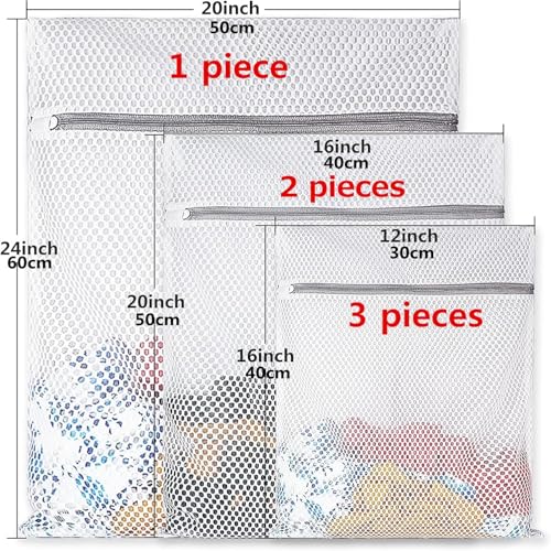 JoyMercado 5-Piece Mesh Laundry Bag Set for Delicates and Lingerie