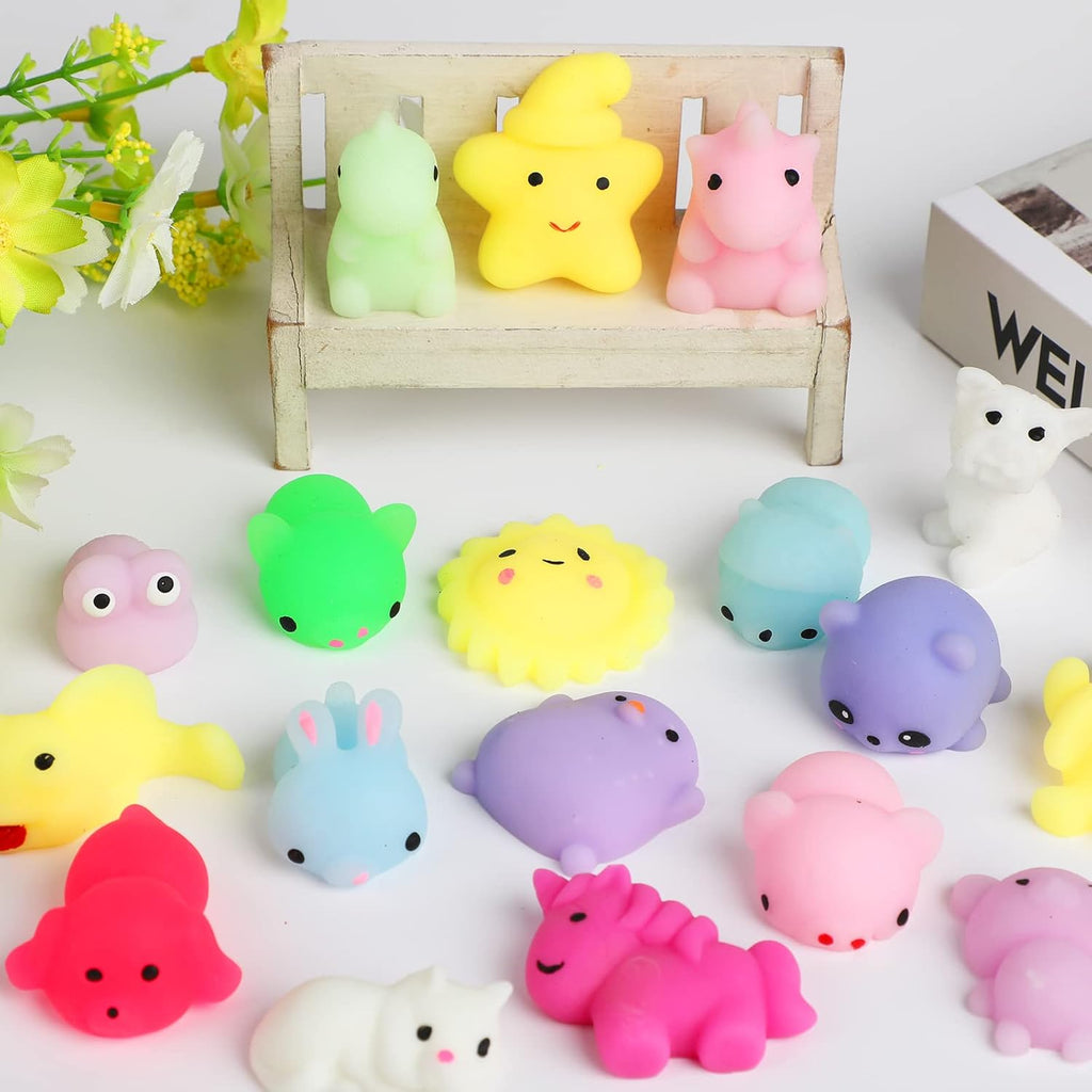 Skiennix 80pcs Mochi Squishy Toys - Mini Kawaii Fidget Toys for Kids | Perfect Easter Basket Stuffers