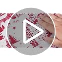 Christmas Toile Tablecloth 60x84 Inch Burgundy Vintage French Pattern
