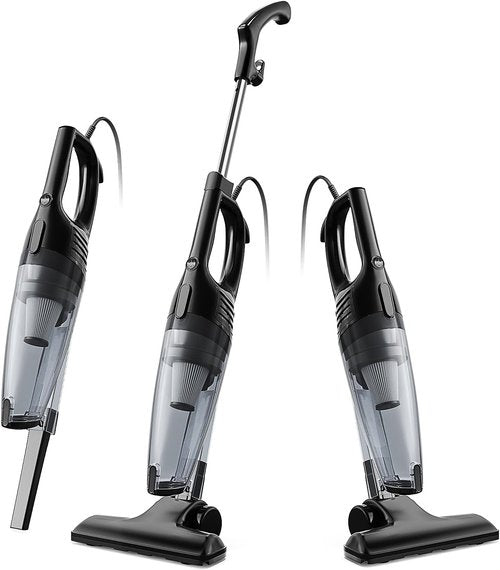 Avvnee Corded Stick Vacuum Cleaner - 15000Pa Suction Power, Ultra-Lightweight 3lbs, Ideal for Pet Hair & Hard Floors, Black