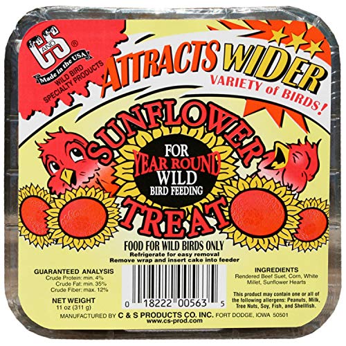 C&S Sunflower Wild Bird Suet Treat - Year-Round Feeding