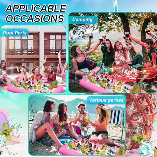 Inflatable Ice Buffet Serving Tray - Heavy-Duty Drink Cooler for Parties