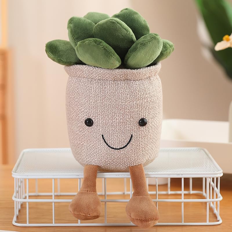 Cute 9.8" Succulent Plush Toy - Soft Potted Plant Doll for Kids