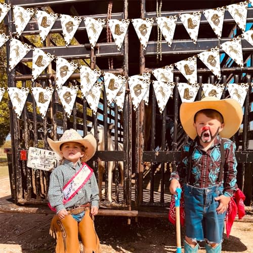Cowboy Pennant Banner - Western Party Decoration for Birthdays