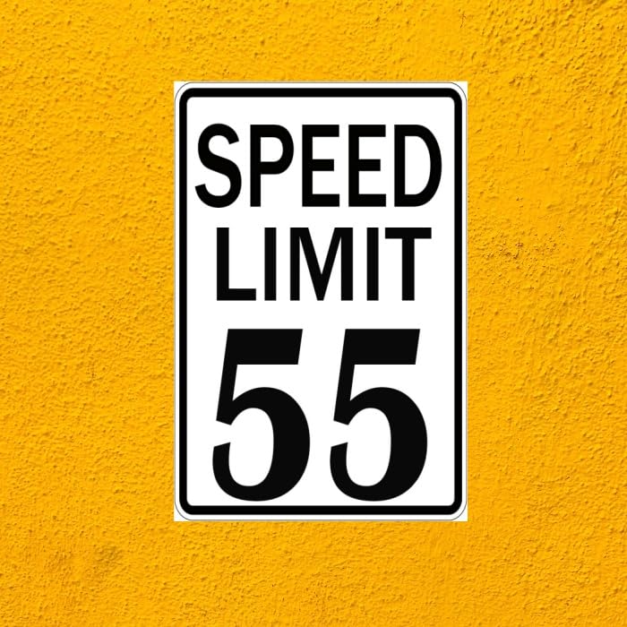 Speed Limit 55 Metal Sign - 8x12 Inch Funny Birthday Decor Color8