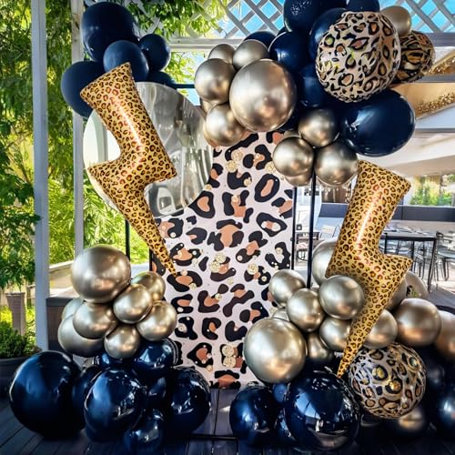 Leopard Print Lightning Balloons - 2pcs for Jungle Theme Party