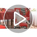Christmas Dining Room Chair Covers Set of 8 - Santa Claus Stretch Slipcovers