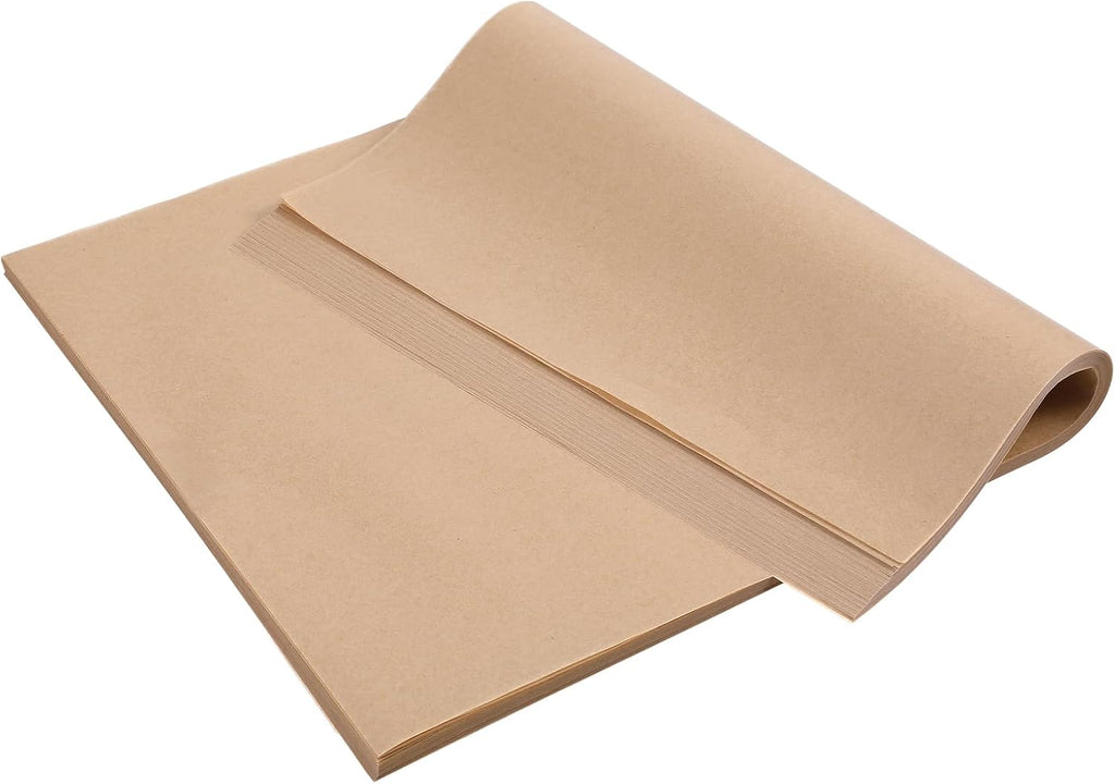 Skiennix Large Parchment Paper Sheets - 200 Pcs Heavy Duty Nonstick Baking Sheets | 13 x 18 Inch Brown Unbleached