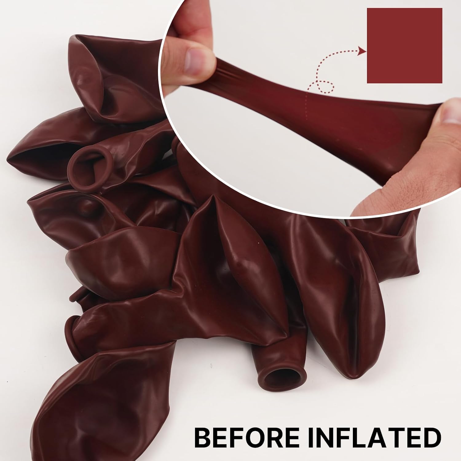 PartyWoo Maroon Balloon Arch Kit - 127 Pcs in Various Sizes for Graduation, Valentine's Day & Weddings
