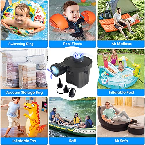 BrilliantHouse Portable Electric Air Pump 4.5x3.5x3.9 Inch for Inflatable Items