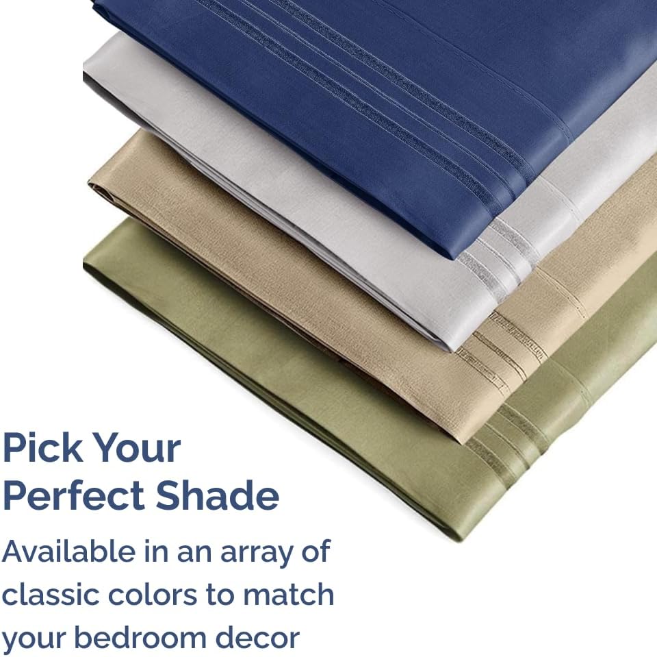 Queen Pillow Cases by [Brand Name] - Ultra Soft Hotel Quality Covers | Wrinkle-Free & Fade Resistant - 8 Piece Set in Ice Blue
