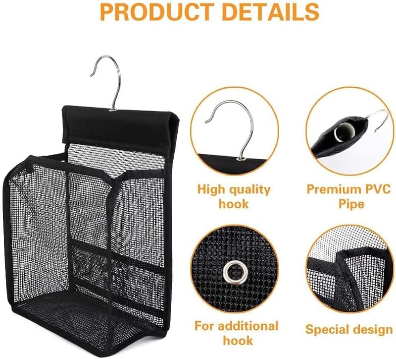 Hanging Mesh Shower Caddy Organizer for Toiletries & Travel