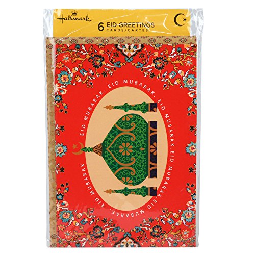 Hallmark Eid Greeting Cards Set - 6 Eid Mubarak Cards with Envelopes