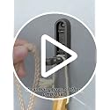 CMRUI Folding Coat Hooks - Heavy Duty Zinc Alloy Wall Hooks, Gold (2-Pack)