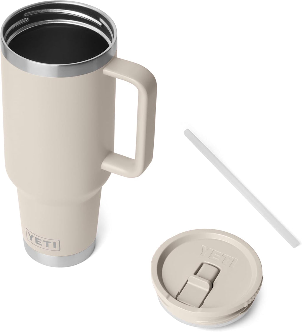 YETI Rambler 40 oz Travel Mug - Stainless Steel, Vacuum Insulated, Leakproof & Cup Holder Friendly