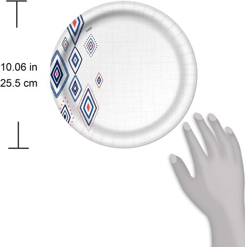 Dixie Disposable Paper Plates - Dinner Size, 10 1/16" | 220 Count in 5 Convenient Packs