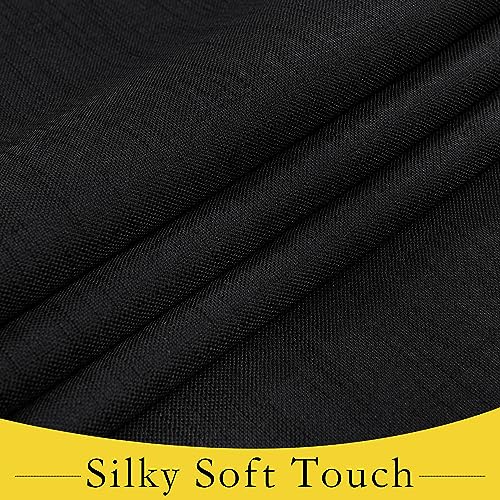 NICETOWN 100% Blackout Door Curtain Panel - 10"W x 30"L, Black