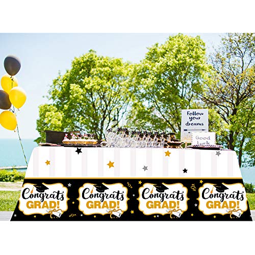Graduation Tablecloths Set - 3pcs Waterproof 54"x72" Party Decor