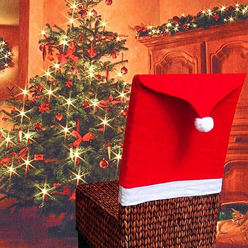 Callenbach Christmas Santa Hat Chair Covers - Half Cover 6 Pack