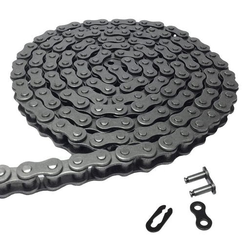 #35 Roller Chain 5 Feet -159 Links， Carbon Steel Chain Link for Bicycle, Mini Bike, Motorcycle, Go Kart - Replacement Bike Chain with 2 Free Connecting Links