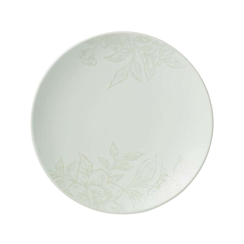 Oneida 897395 Roseto 12-Piece Dinnerware Set, Soft Sage