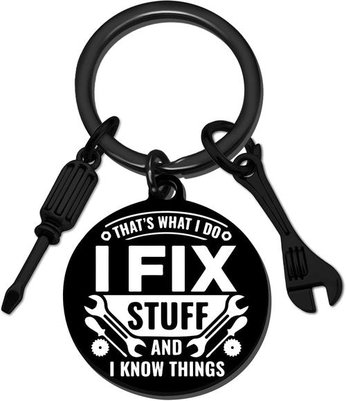 Cool Mechanic Gifts - Unique Keychain for Maintenance Men | Perfect for Handyman, Carpenter, and Dad