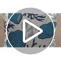 Coastal Decor Pillow Cover – 18x18 Inch Embroidered Coral & Seashell