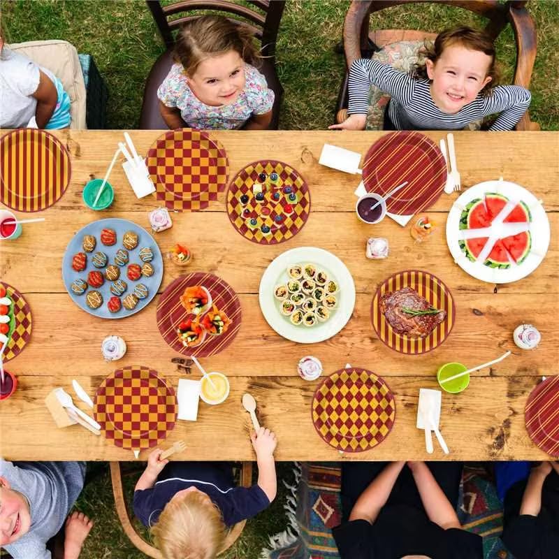 48 Pack Magic Theme Disposable Paper Plates for Christmas & Kids Birthday