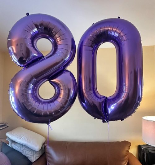 40 Inch Purple Number Balloon - Glamorous 40th Birthday Party Decoration for Men & Women
