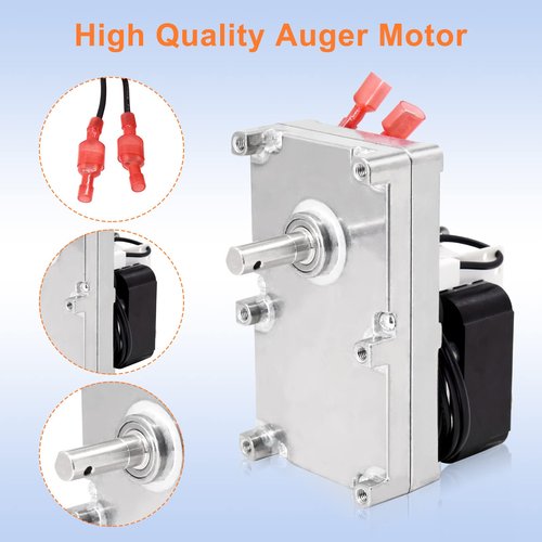 Criditpid 1 RPM Clockwise Auger Feed Motor for Breckwell P1000 Big E, P22, Napoleon NPS40, NPS45 Pellet Stove, CW1H Auger Motor Replacement for Breckwell C-E-017, Napoleon NPAM.