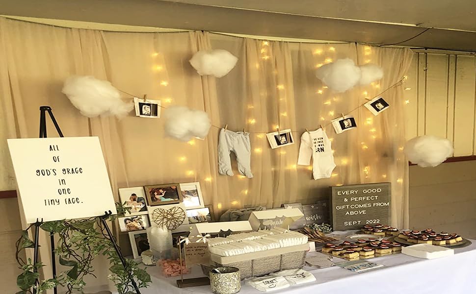 Skiennix 12 Pcs Artificial Cloud Props - 3D Hanging Decorations for Weddings & Parties | Small, Medium & Large Sizes