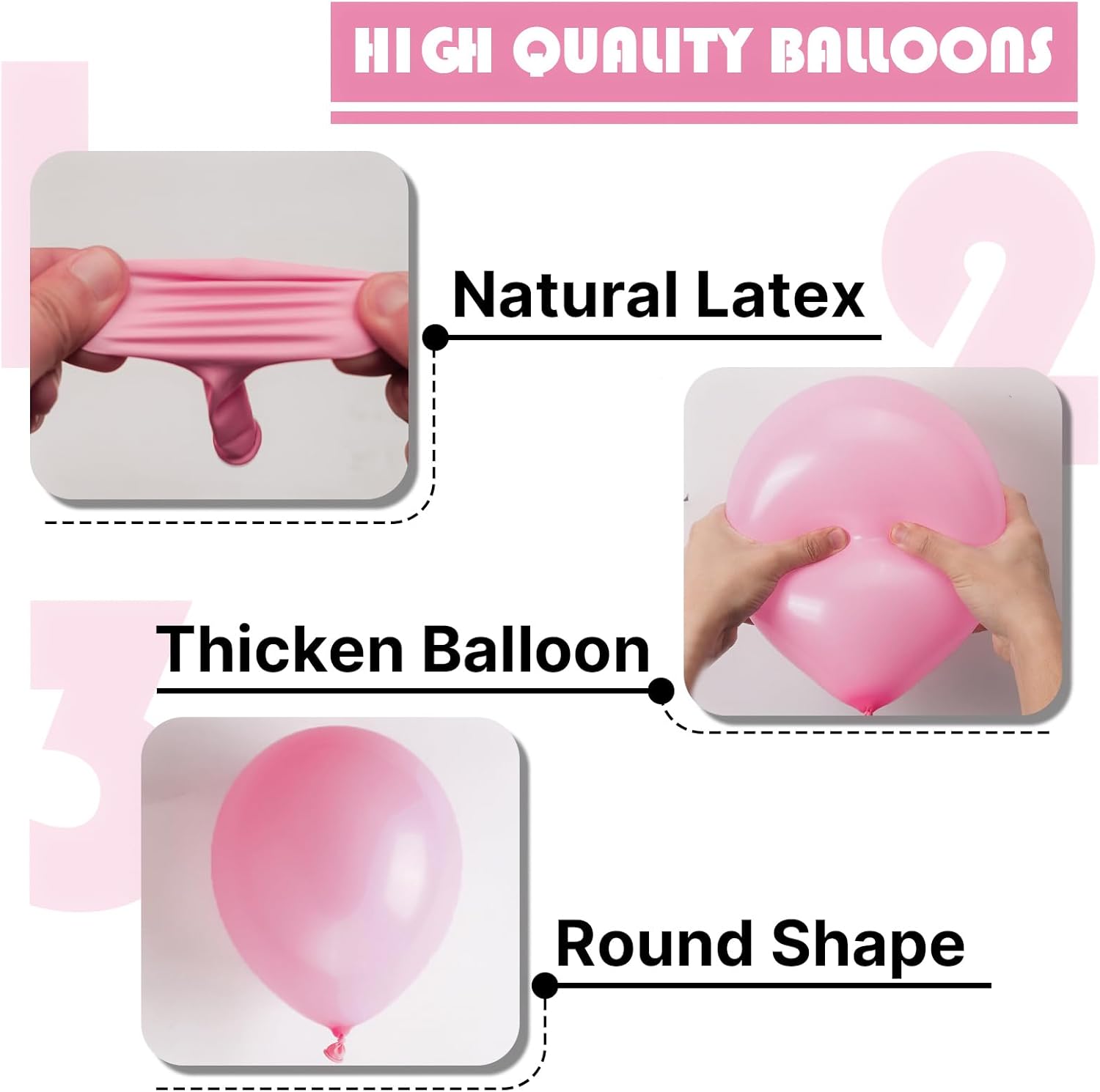 PartyWoo Baby Pink Balloons - 50pcs 12 Inch Pastel Balloons for Girl Baby Showers & Parties