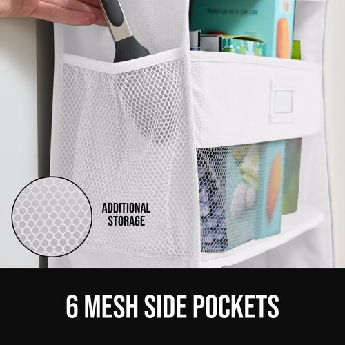 GORILLA GRIP Over The Door Organizer - 5 Deep Shelves for 50lbs Storage | 58x15 Inches, White