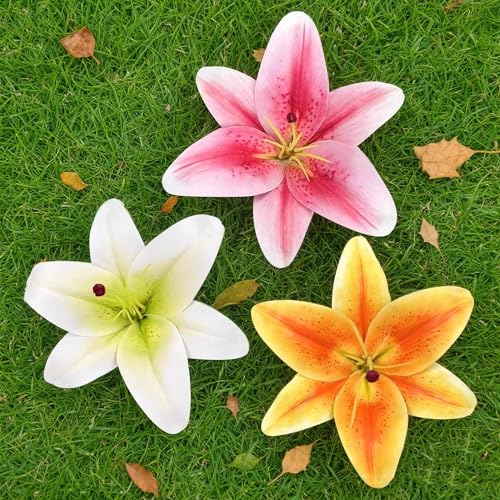JazSwirl 3PCS Hawaiian Flower Hair Clips 4.3 Inch Tropical Hibiscus