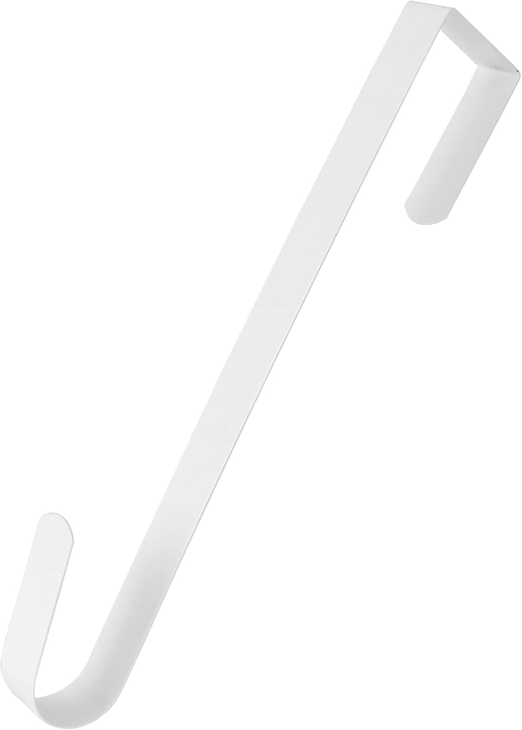RN'D Over Door Wreath Hanger Hook - Slim Metal Seasonal Holder for Front/Back Door (White, 12")