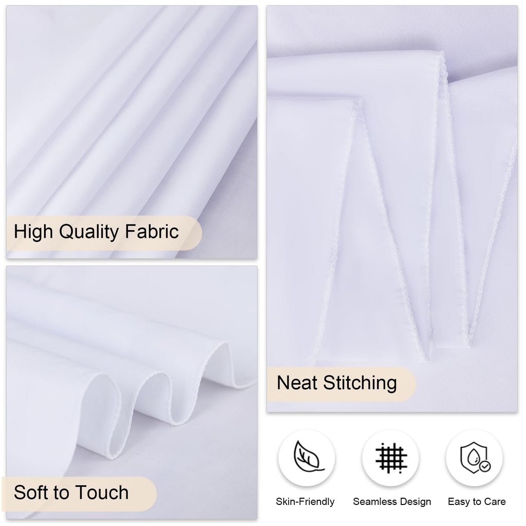 Mclisle 8 Pack White Round Tablecloth 120 Inch Table Cloths for Round Tables, Wrinkle Resistant Washable Decorative Polyester Table Cover for Wedding Party Dining Banquet