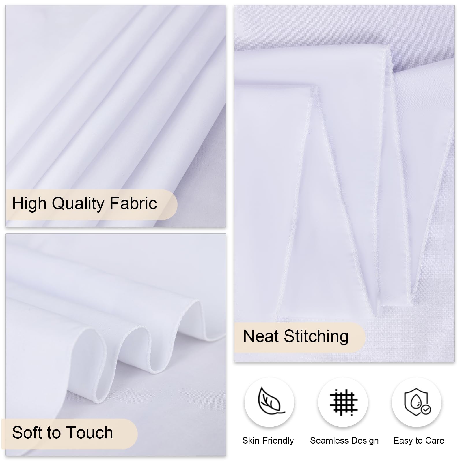 Mclisle 8 Pack White Round Tablecloth 120 Inch Table Cloths for Round Tables, Wrinkle Resistant Washable Decorative Polyester Table Cover for Wedding Party Dining Banquet