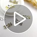 FIEONCIY 2024 Number Nail Rhinestones 3D Alloy Metal Digit Charms - 14Pcs